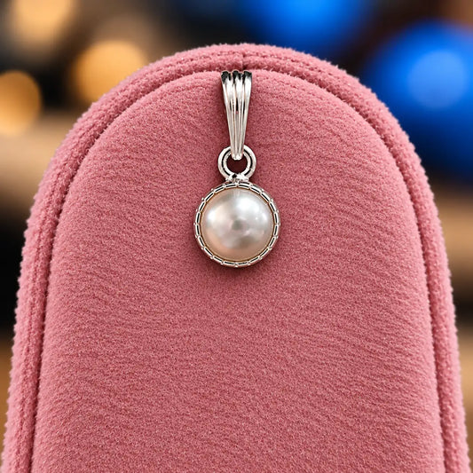 Silver Pearl Pendant for Women