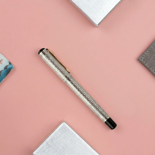 Silver Pen Premium Pure Silver Texture