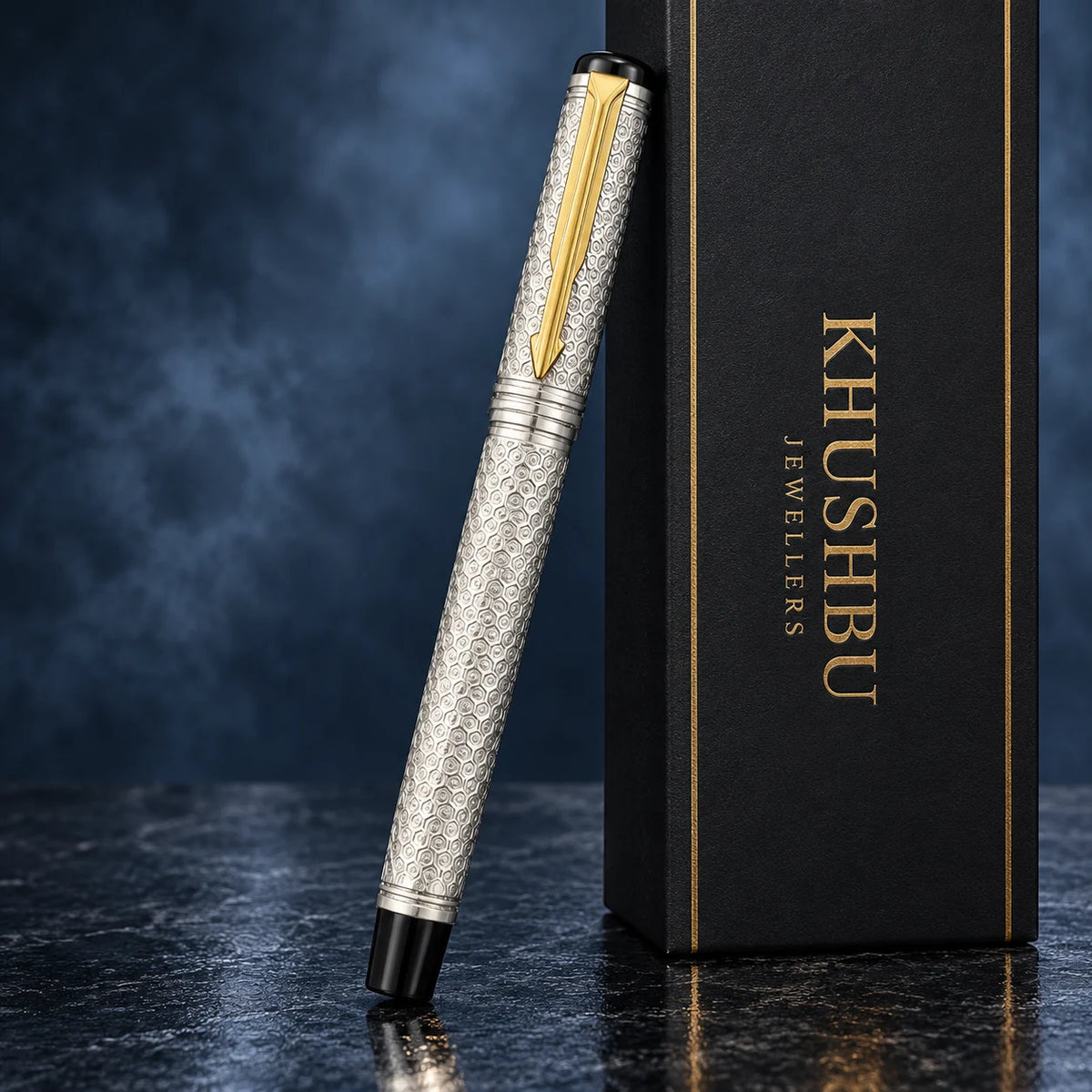 Silver Pen Premium Pure Silver Texture