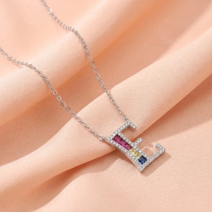 Silver Personalised “E” Symbol Chain With Pendant