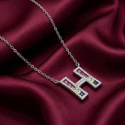 Silver Personalised "H" Symbol Chain With Pendant