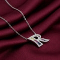 Silver Personalised "R" Symbol Name Pendant Necklace