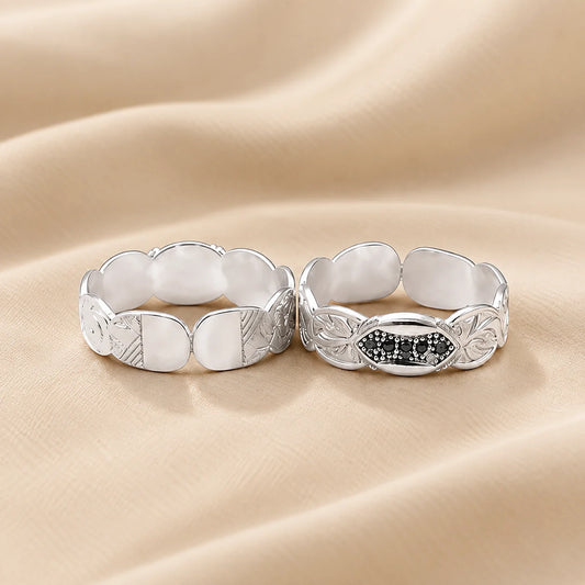 Silver Plant Vein Design with Center Small Gem Stone Bichhiya