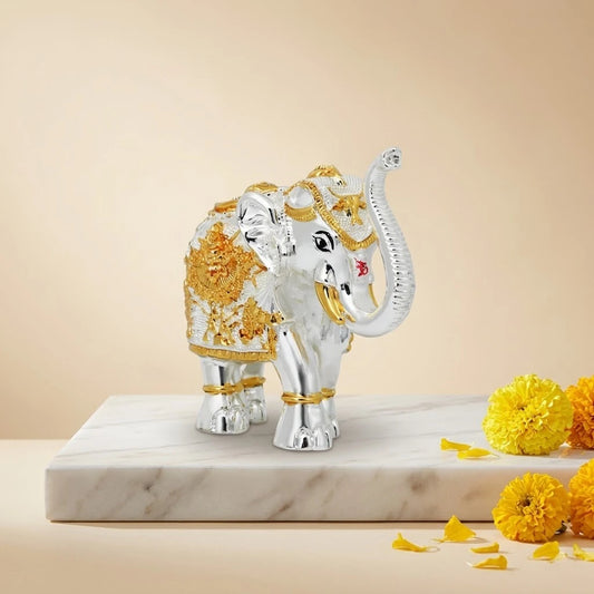Silver Plated Elephant Idol For Home Decor or Gift Purpose