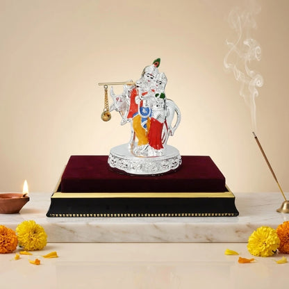 Silver Plated RadhaKrishna Idol Wax Murti