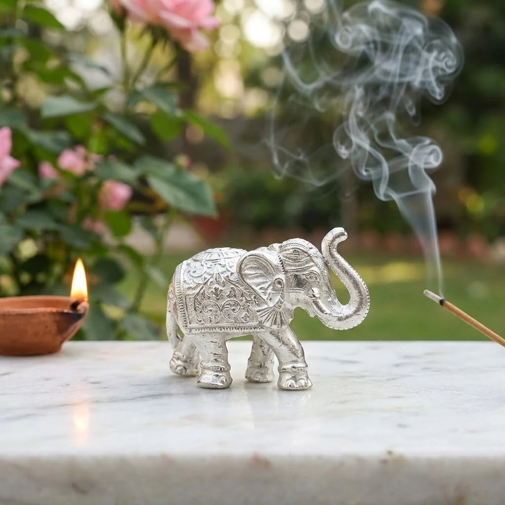 Silver "Powerful Elephant" Murti