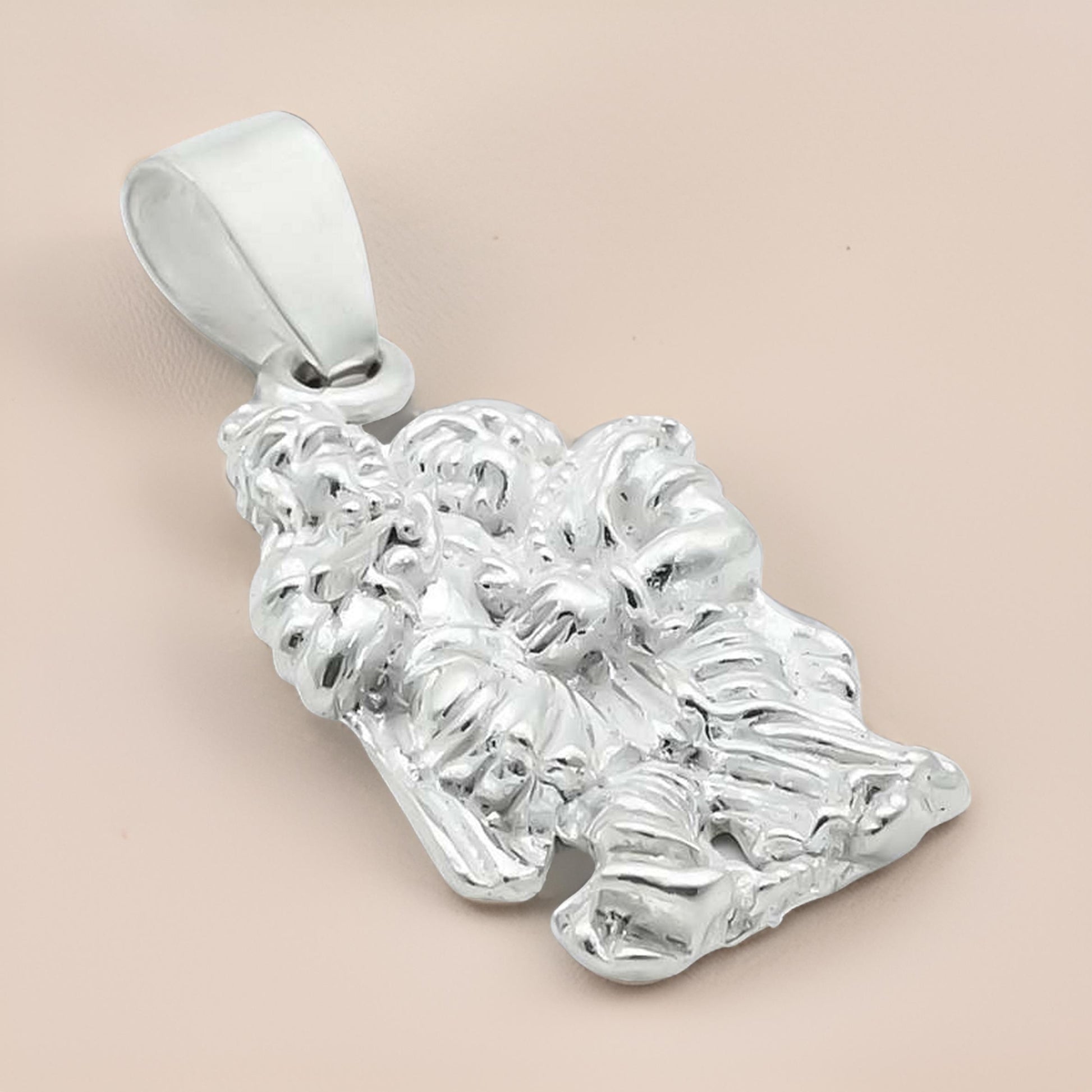 Innocence Of Love Silver Radha Krishna Pendant, Khushbu Jewellers