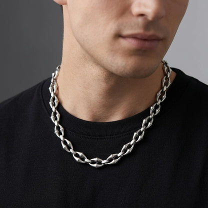 Silver Radiant Linked Shiny Based Boys Chain