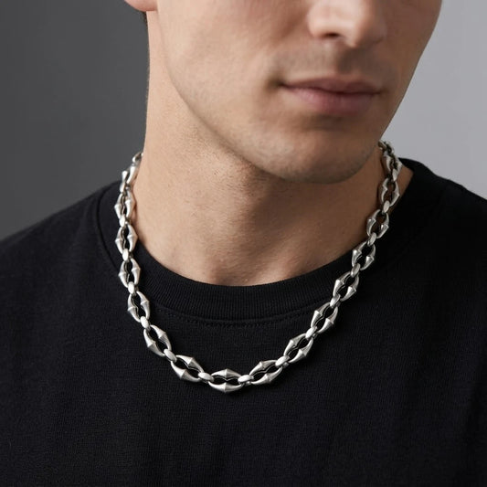 Silver Radiant Linked Shiny Based Boys Chain