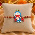 Silver Rakhi with Doraemon Charm