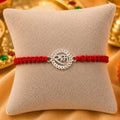 Silver Rakhi with Ram Charm