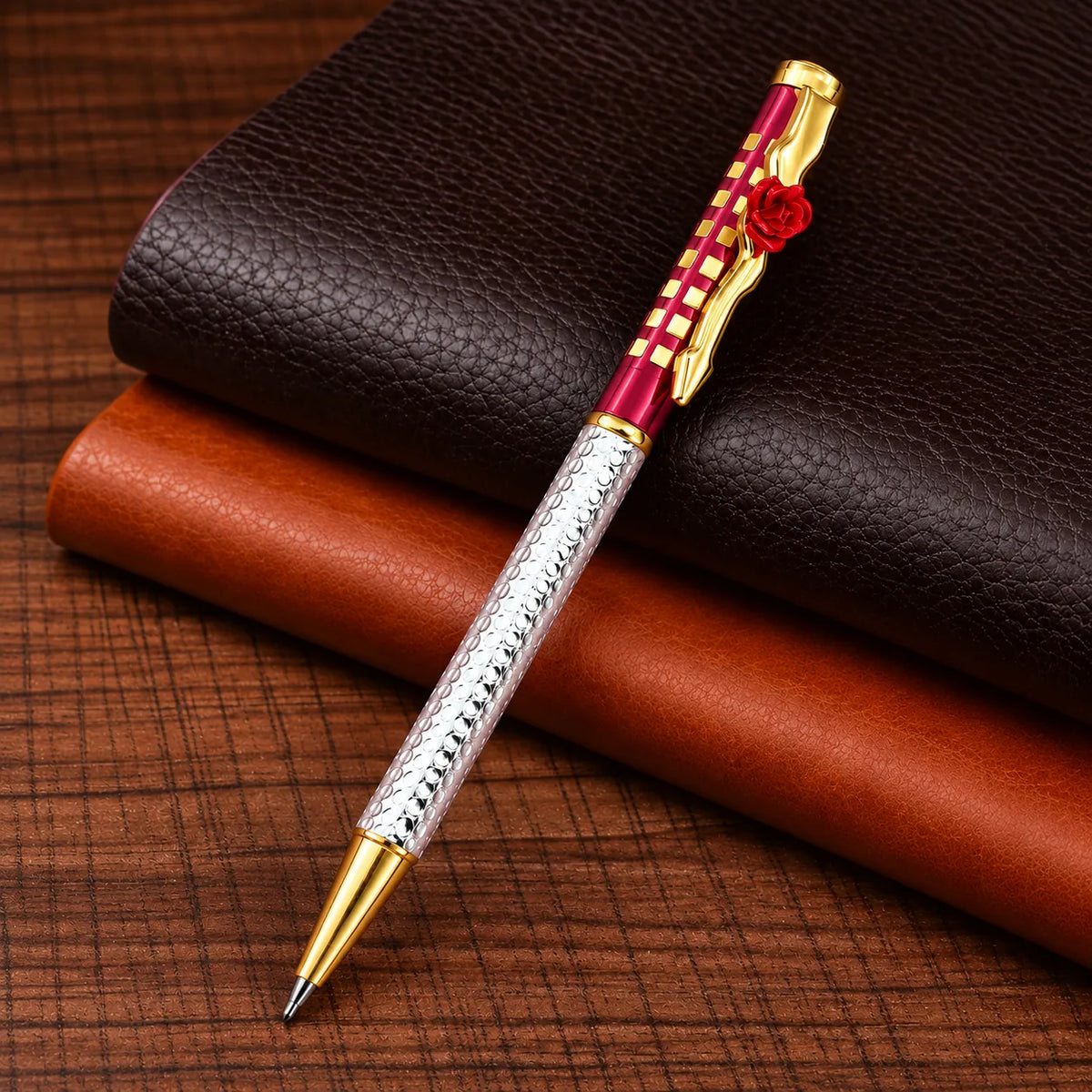 Silver Red Rose Pen for gift