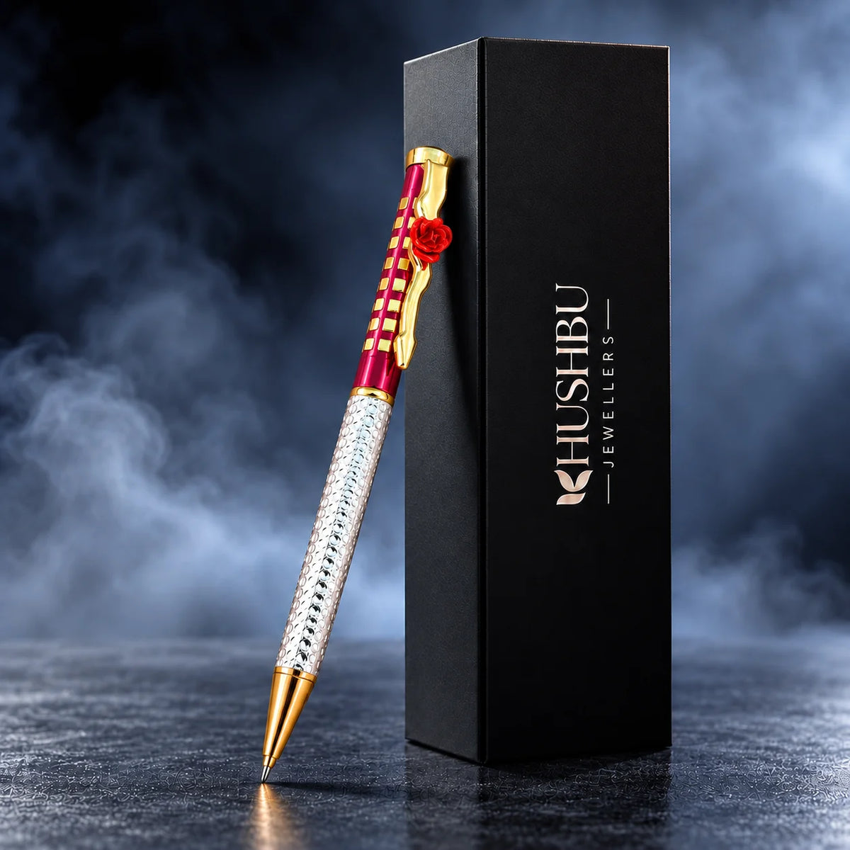 Silver Red Rose Pen for gift