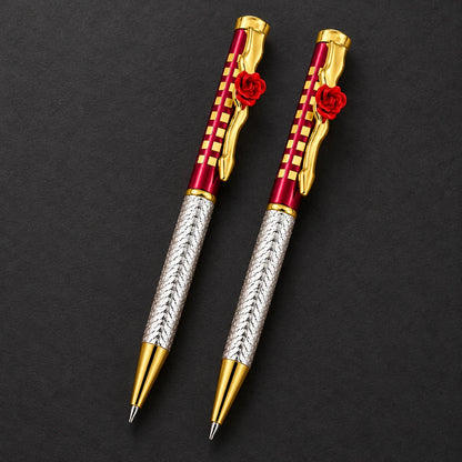 Silver Red Rose Pen