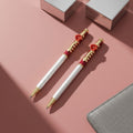Silver Red Rose Pen (2 pcs Combo)