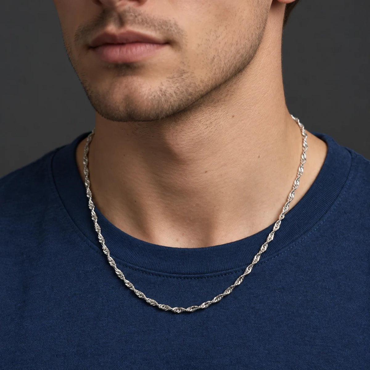 Silver Rose Gold Fashionable Boys Chain
