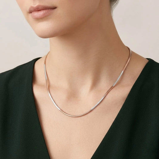 Silver Rose Gold Radiant Chain