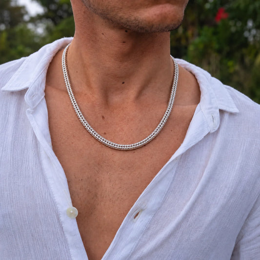 Silver Royal Design Chain for Boys
