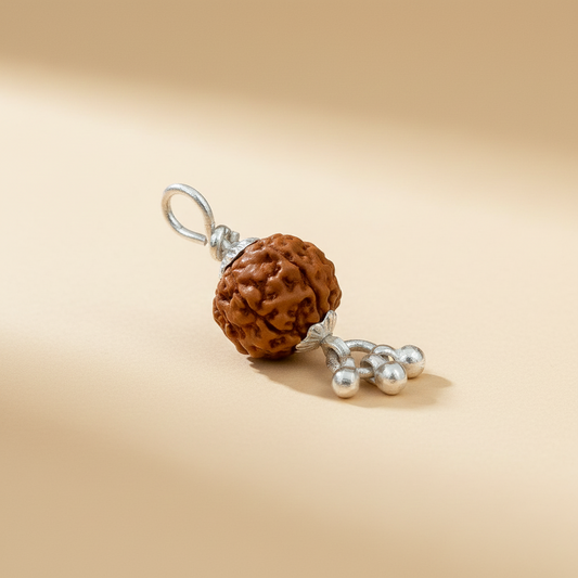 Silver Rudraksha Classic Ghungroo Pendant