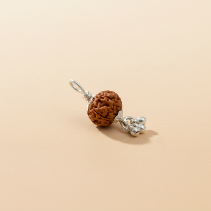 Silver Rudraksha Classic Ghungroo Pendant