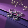 Silver Sharpe Colourful Design Toerings