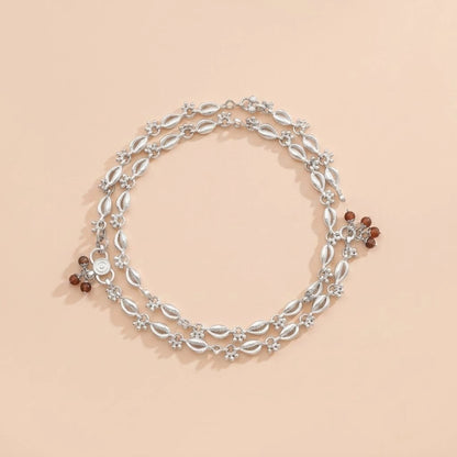 Silver Shell Design with Small Ghungroo Payal