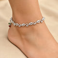 Silver Shell Design with Small Ghungroo Payal