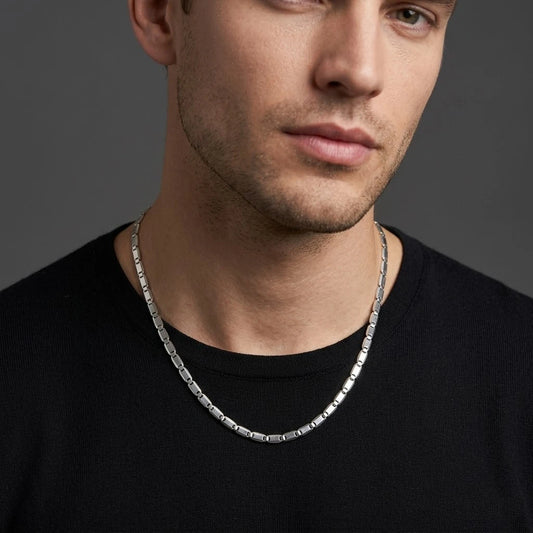 Silver Shiny Casual Boys Chain