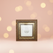 Silver Shree Yantra(Lakshmi Yantra) with Brown Wooden Frame