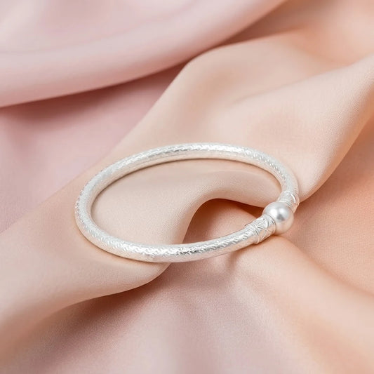 Silver Simple Looking Kada for baby