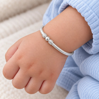 Silver Simple Looking Kada for baby
