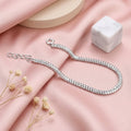 925 Sterling Silver Square Box Chain Bracelet for Men and Boys with Minimalist Square Link Design