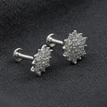 Silver Snowflake CZ Stud Earrings