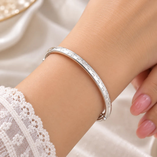Silver Sparkling Shiny Gems Girls Kada
