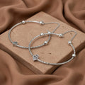 Silver Sterling Heart Shape Kada Payal