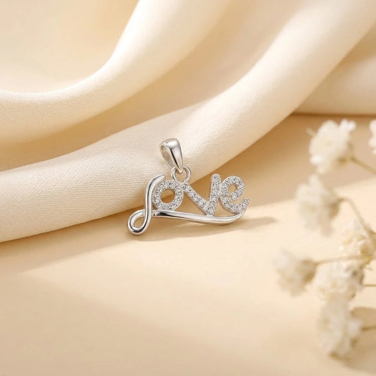 Silver Sterling Love Sign Pendent