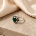 Silver Stunning Evergreen Stone Ring