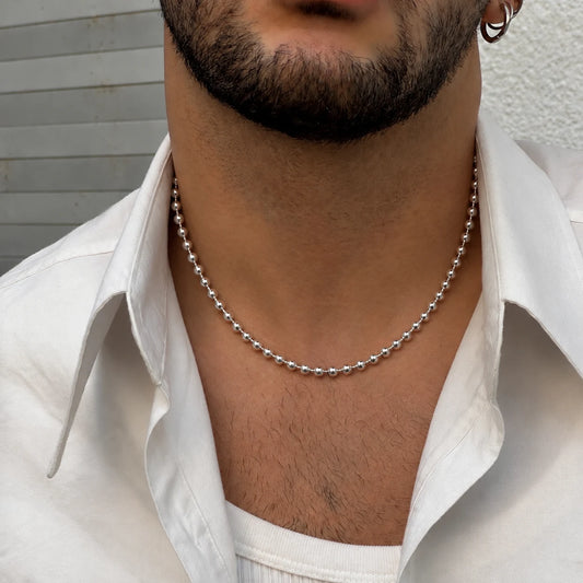 Silver Stylish Aura Boys Chain

