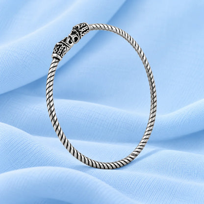 Silver Symbolized of Lion Face Boys Kada