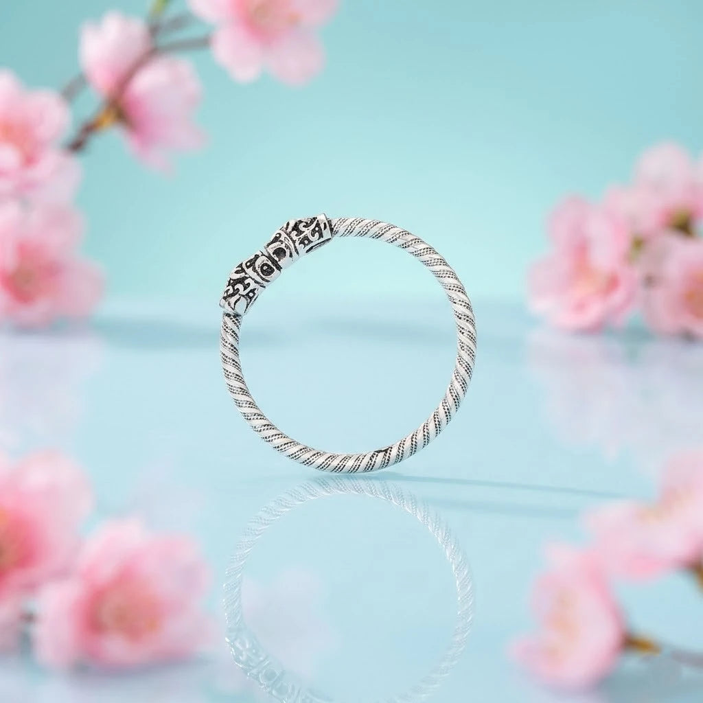 Silver Tiger Design Baby Kada