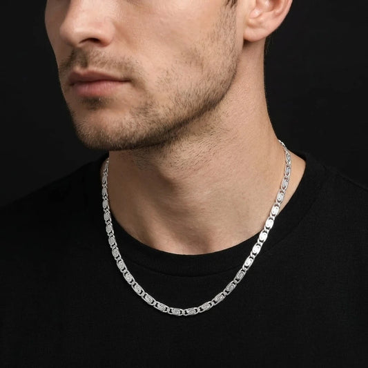 Silver Unique Design Chain for Boys