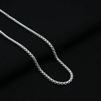 Silver Vintage Stylish Rolo Chain for Boys
