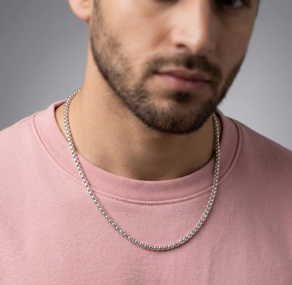 Silver Vintage Stylish Rolo Chain for Him