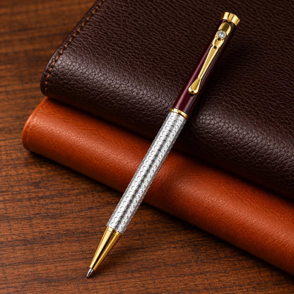 Silver White Gem Stone Pen