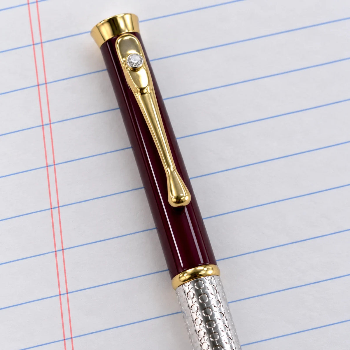Silver White Gem Stone Pen