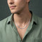 Sleek Silver Chain Lined Engraving For Boys