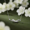 Sleek and Sophisticated Silver Chain Pendant with a Curved Design