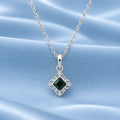 Square Stone Silver Pendant
