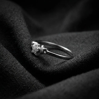Starburst Diamond Ring – Elegant Open Band Fashion Ring