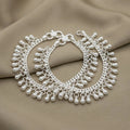Sterling Silver Baby Payal with Ghungroo Beads Traditional Baby Anklet Pair for Kids